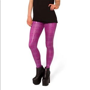 BLACKMILK BARBIECORE DISCO DOLL PINK TARTAN LEGGINGS